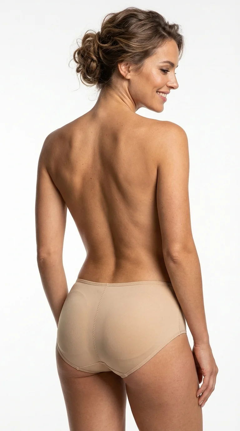 LunaIntim Kalça Dolgulu Nude Pop-Up Külot Brezilya Poposu Etkili Dikleştirici Slip - Yan Görünüm